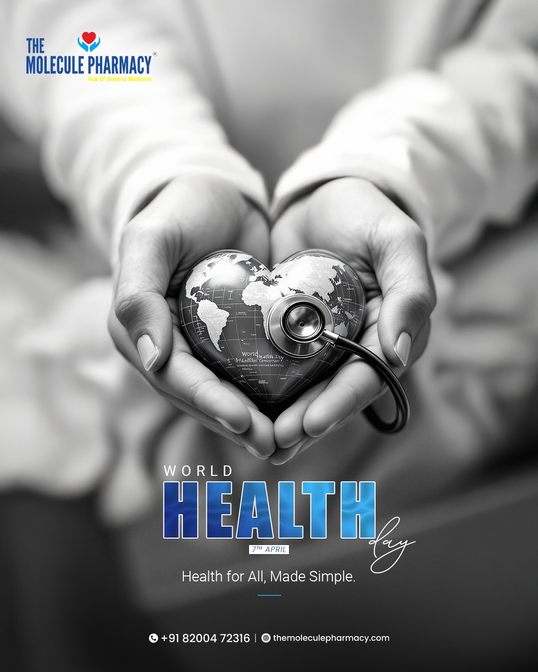 This World Health Day, let’s make healthcare a right, not a privilege. At Molecule Pharmacy, our affordable generic medicines deliver the same quality as branded ones—without the high costs. Visit us today!
.
📞 Contact: +91 82004 72316
Location: https://themoleculepharmacy.com/store-locator/
Website: https://themoleculepharmacy.com/
.
.
.
#MoleculePharmacy #HealthIsWealth #AffordableHealth #GenericMedications #QualityCare #WellBeing #TrustedPharmacy #HealthCareSolutions #PatientCare #HealthyLiving #AffordableSolutions #HealthJourney #PharmacyExperts #BetterHealth #GenericDrugs #HealthSolutions #CustomerCare #PharmacyLife #Medicine #PainRelief #PeriodSupport #TranexamicAcid #MefenamicAcid #ExperienceMatters #PharmacyNearYou #TrustedHealthcare #WorldHealthDay