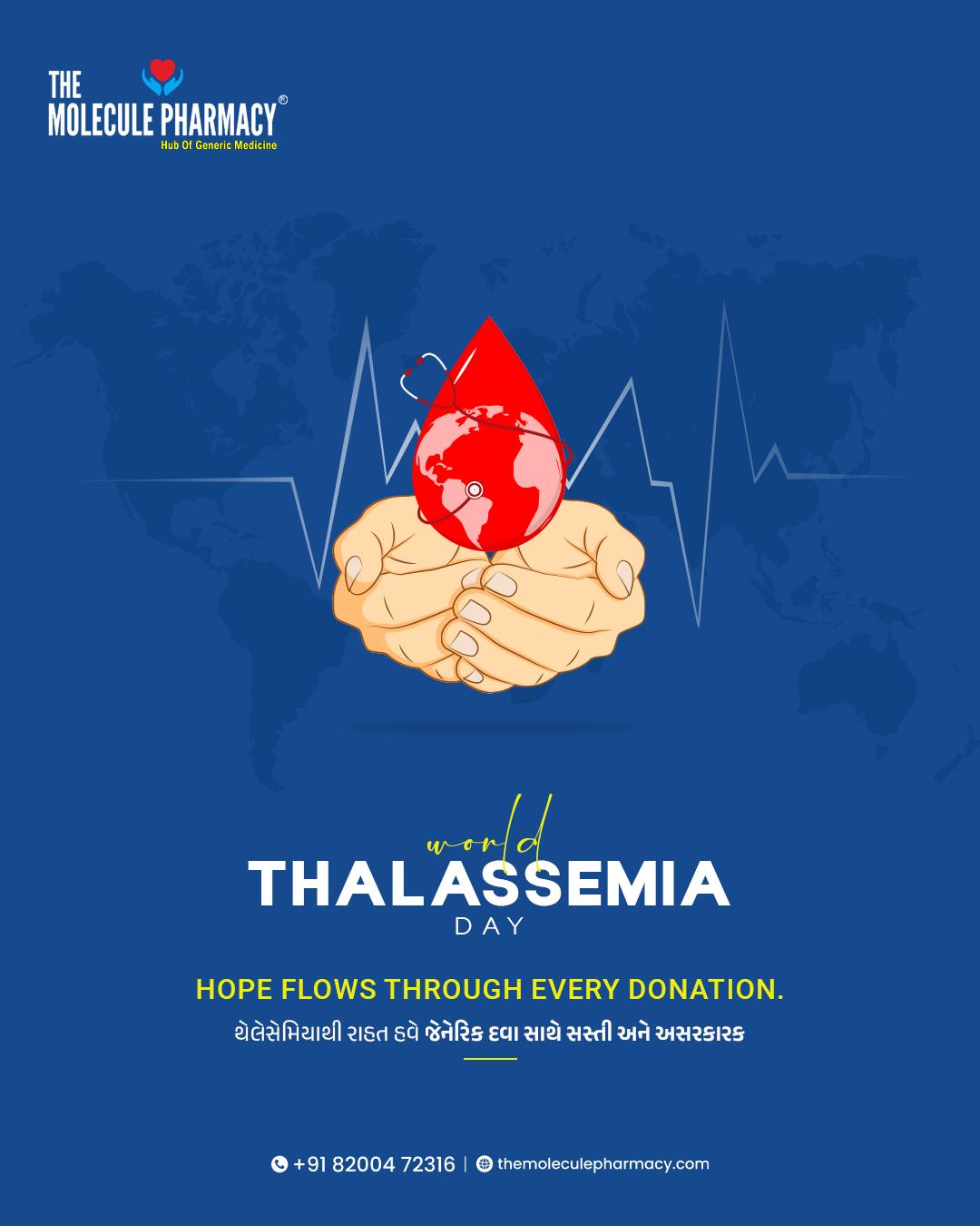 This World Thalassemia Day, let’s turn awareness into action. At Molecule Pharmacy, we honor every fighter and every donor — because saving lives starts with a single drop.
.
📞 Contact: +91 82004 72316
Location: https://themoleculepharmacy.com/store-locator/
Website: https://themoleculepharmacy.com/
.
.
.
#MoleculePharmacy #HealthIsWealth #AffordableHealth #GenericMedications #QualityCare #WellBeing #TrustedPharmacy #HealthCareSolutions #PatientCare #HealthyLiving #AffordableSolutions #HealthJourney #PharmacyExperts #BetterHealth #GenericDrugs #HealthSolutions #CustomerCare #PharmacyLife #Medicine #PainRelief #PeriodSupport #TranexamicAcid #MefenamicAcid #ExperienceMatters #PharmacyNearYou #TrustedHealthcare #garvigujarat #HealthForAll #worldthalassemiaday
