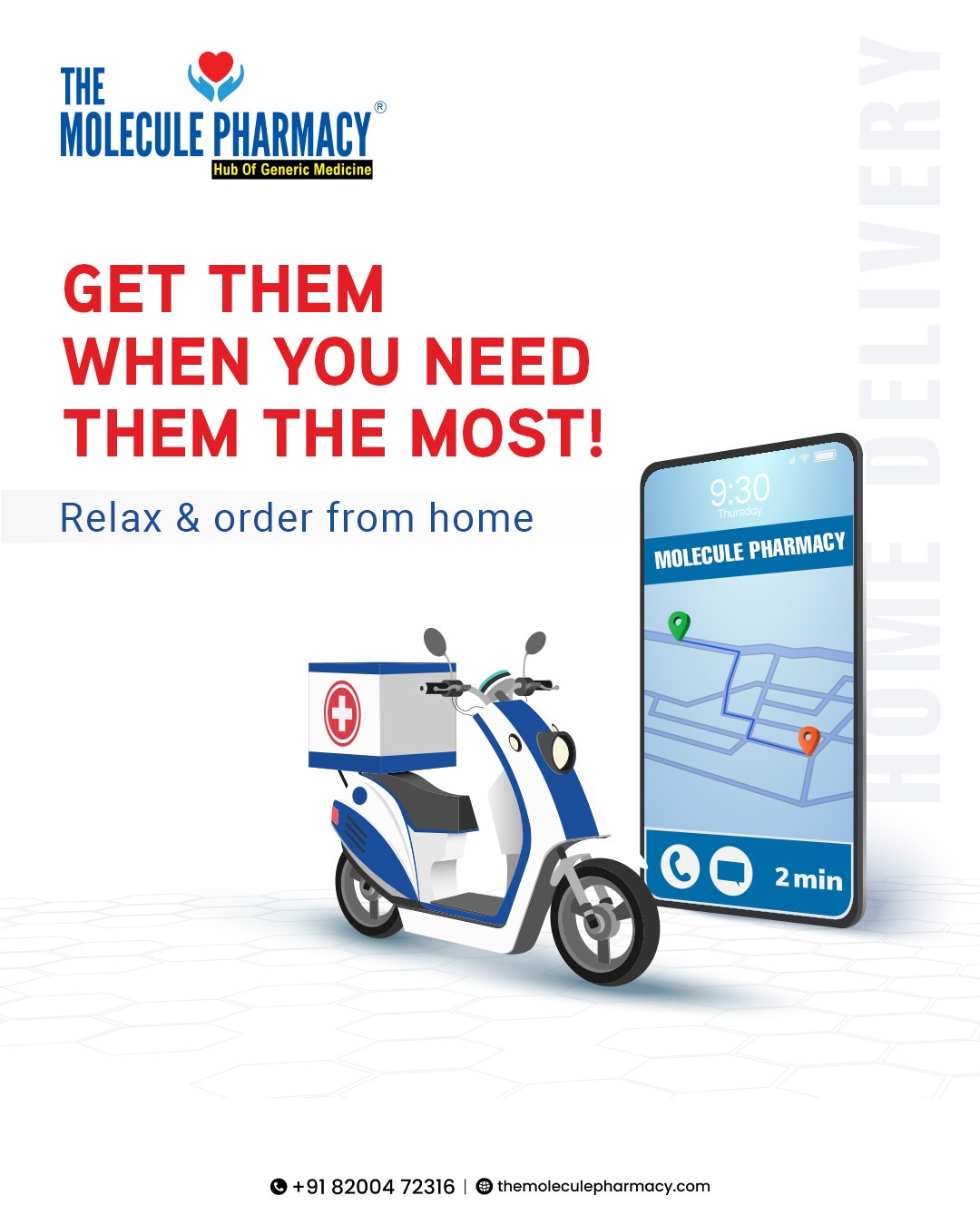 Health shouldn’t wait. Get what you need, when you need it. Order from home today!
.
📞 Contact: +91 82004 72316
Location: https://themoleculepharmacy.com/store-locator/
Website: https://themoleculepharmacy.com/
.
.
.
#MoleculePharmacy #HealthIsWealth #AffordableHealth #GenericMedications #QualityCare #WellBeing #TrustedPharmacy #HealthCareSolutions #PatientCare #HealthyLiving #AffordableSolutions #HealthJourney #PharmacyExperts #BetterHealth #homedelivery