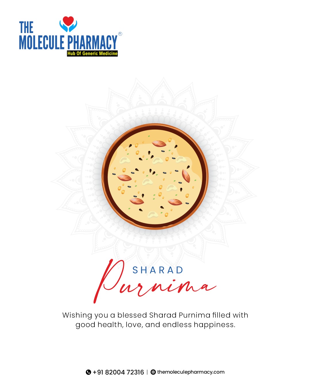 As the Kheer is blessed under the moonlight, we, at Molecule Pharmacy, continue to dedicate ourselves to the highest standards of care.
.
.
📞 Contact: +91 82004 72316
Location: https://themoleculepharmacy.com/store-locator/
Website: https://themoleculepharmacy.com/
.
.
.
#MoleculePharmacy #HealthIsWealth #AffordableHealth #GenericMedications #QualityCare #WellBeing #TrustedPharmacy #HealthCareSolutions #PatientCare #HealthyLiving #AffordableSolutions #HealthJourney #PharmacyExperts #BetterHealth #SharadPurnima