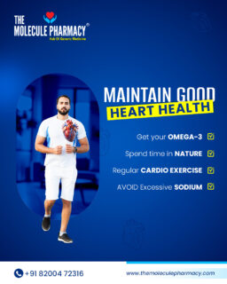 Protect Your Engine: Maintain Good HEART HEALTH! Your heart works tirelessly, so give it the support it deserves. Prioritize your diet by getting essentials.
.
Contact: +91 82004 72316
Location: https://themoleculepharmacy.com/store-locator/
Website: https://themoleculepharmacy.com/
.
#HeartHealth #CardioCare #Omega3 #LowSodiumDiet #StressRelief #HealthyHeart #WellnessJourney