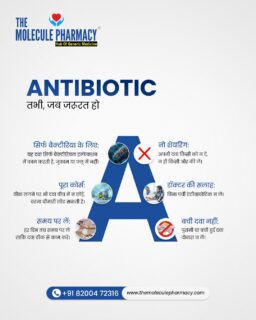 Antibiotics are powerful—but only when used right. 
They don’t work for viral infections, and misuse can do more harm than good.
Use antibiotics only when prescribed by a doctor and help fight antibiotic resistance.

Awareness today protects health tomorrow. 
.
Contact: +91 82004 72316
Location: https://themoleculepharmacy.com/store-locator/
Website: https://themoleculepharmacy.com/

#AntibioticAwareness #UseAntibioticsWisely #StopAntibioticMisuse #HealthAwareness #PatientSafety #RightTreatment #SayNoToSelfMedication #AntibioticResistance #PublicHealth #TheMoleculePharmacy #HealthcareEducation