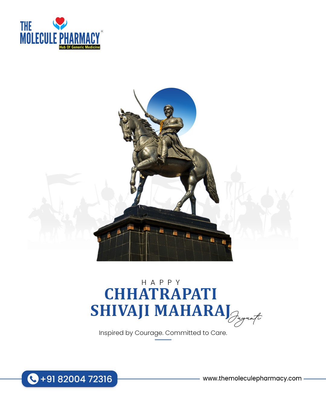 Remembering Chhatrapati Shivaji Maharaj, a symbol of strength, leadership, and vision.
Let us honor his legacy by building a healthier and stronger society together.
.
.
#AffordableHealth #GenericMedicines #SmartChoices #HealthcareForAll #HealthMatters #QualityCare #MedicinesThatWork #AffordableMedicines #BetterHealth #HealthcareSavings #TheMoleculePharmacy