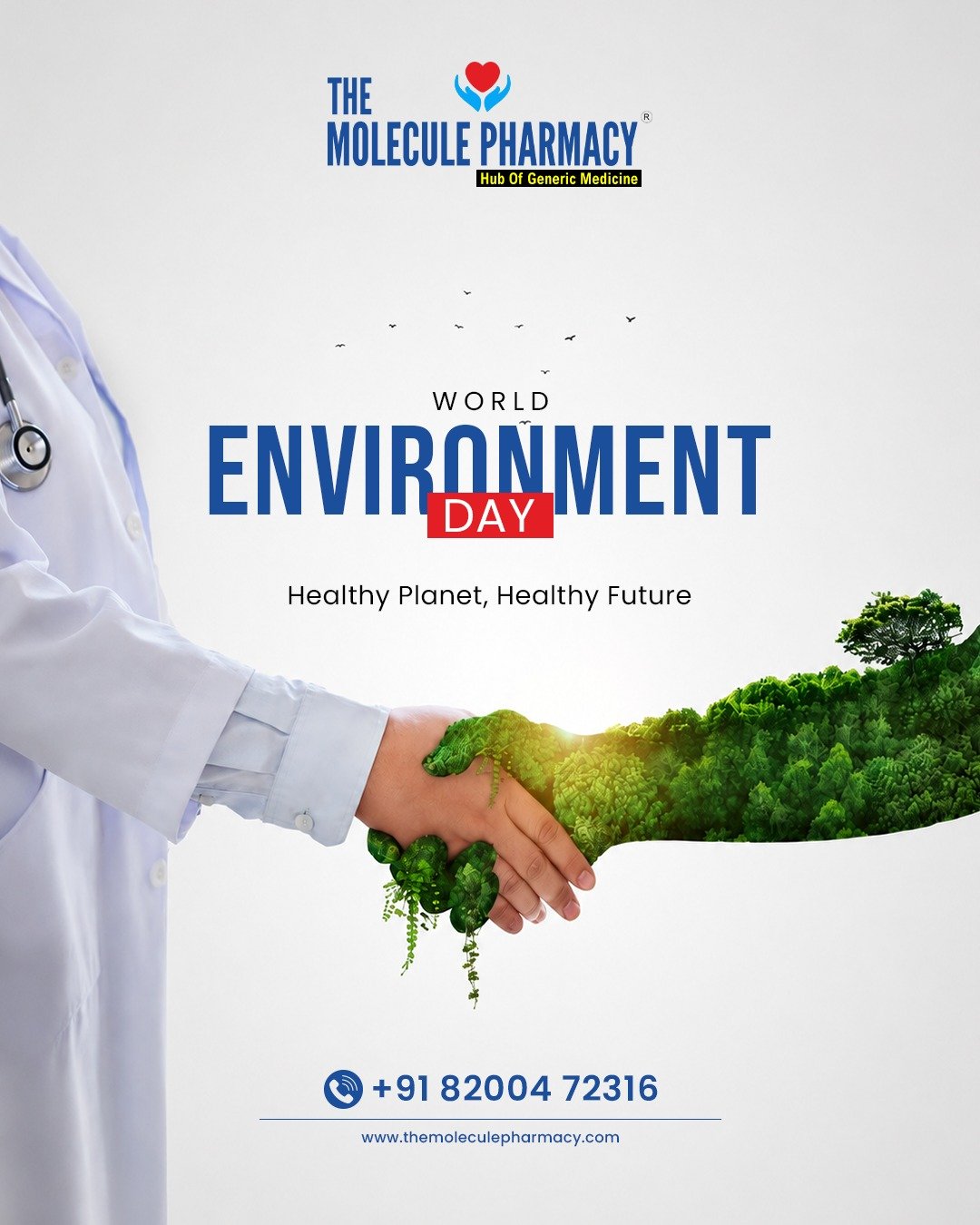 Small responsible choices se health aur nature dono protect ho sakte hain. Unused medicines ko safely dispose karein. 🌿

Contact: +91 82004 72316
Location: https://themoleculepharmacy.com/store-locator/
Website: https://themoleculepharmacy.com/

#EnvironmentDay #TheMoleculePharmacy #EcoHealth #MedicineAwareness #HealthyPlanet