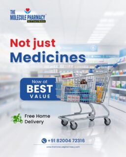 Aapki daily health needs ke liye sirf medicines hi nahi,
essential care products bhi ab milenge best value par.

Easy ordering, trusted products aur free home delivery ke saath healthcare aur convenient banaiye.

 Order now from The Molecule Pharmacy.

Contact: +91 82004 72316
Location: https://themoleculepharmacy.com/store-locator/
Website: https://themoleculepharmacy.com/

#TheMoleculePharmacy #PharmacyCare #BestValueDeals #HomeDelivery #DailyEssentials