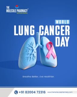 Every breath matters.
.
 This World Lung Cancer Day, let’s spread awareness, avoid harmful habits, and encourage timely health check-ups for a healthier tomorrow. 💙

Take the first step towards better respiratory health with Moleclue Pharmacy.
.
Visit The Molecule Pharmacy today.
.
Contact: +91 82004 72316
.
Location: https://themoleculepharmacy.com/store-locator/
.
Website: https://themoleculepharmacy.com/

#WorldLungCancerDay #LungHealth #BreatheBetter #HealthAwareness #MolecluePharmacy